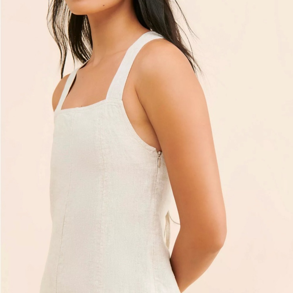 ALOHAS Beige Volta Linen Romper - Picture 2 of 7